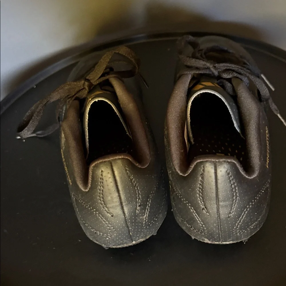 Adidas size 4 Predator Black and Gold Soccer Cleats